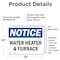 Signmission Water Heater & Furnace, 14 in W x Rectangle, Vinyl Decal OS-2PACK-NS-D-1014-L-18972 - alternate 5
